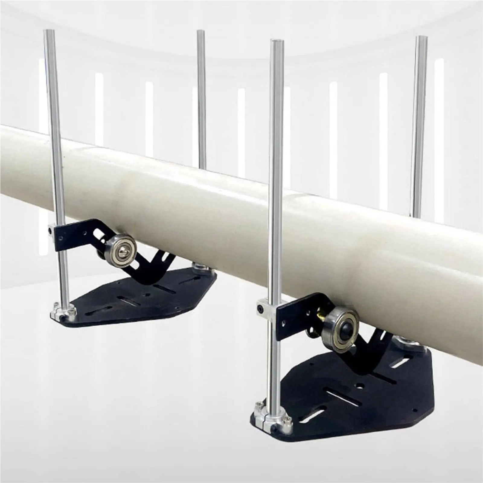 V-Shaped Wheel Stand Effortless Rotation Log Rotating Stand Pipe Cutting Support Wheel Stable Framework Workshop Equipment view 5