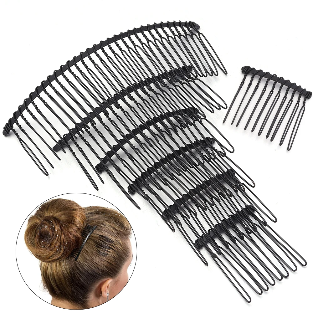 6pcs 10/12/15/20/30 Teeth DIY Metal Hair Comb Claw Hairpins for Wedding Jewelry Making Handmade Comb Base Bridal Hair Accessorie
