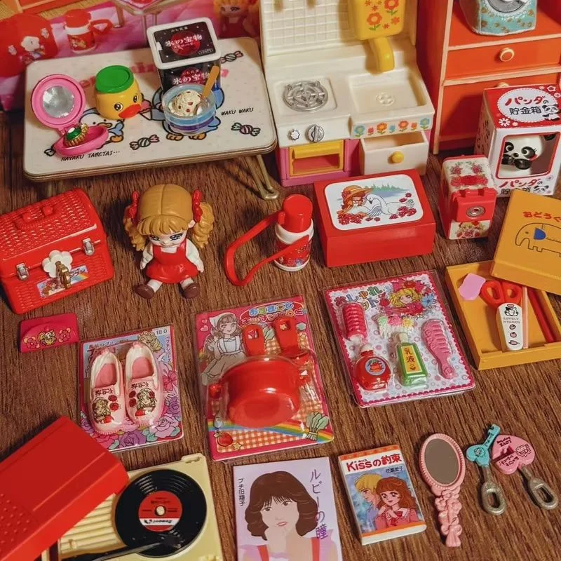 

Authentic Re-Ment Spot Goods Showa Retro Memories My Room Miniature Scene Collecte Action Model Blind Box Surprise Gifts