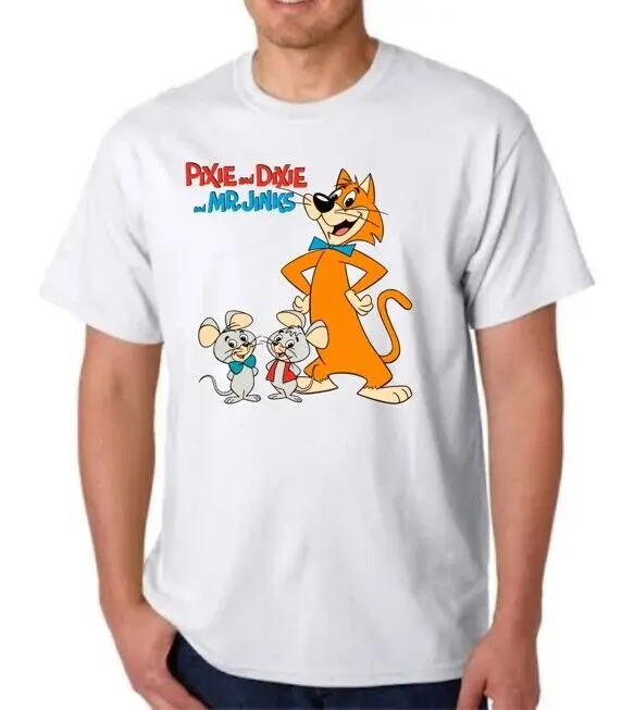 PIXIE AND DIXIE MR. JINKS CARTOON T-SHIRT HANNA BARBERA CEREAL CAT MOUSE