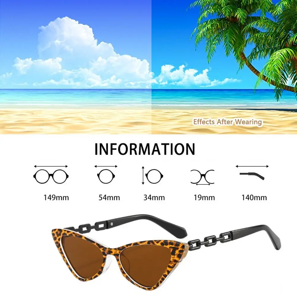 Gafas sol pesca estilo gato triangulares montura pequeña unisex negras - imagen 5