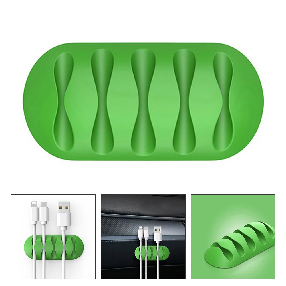 4 قطعة منظم الكابلات سيليكون الحبل كليب سطح المكتب سلك حامل مرونة إدارة الكابلات مقاطع للبيانات سماعة لوحة المفاتيح الماوس #4