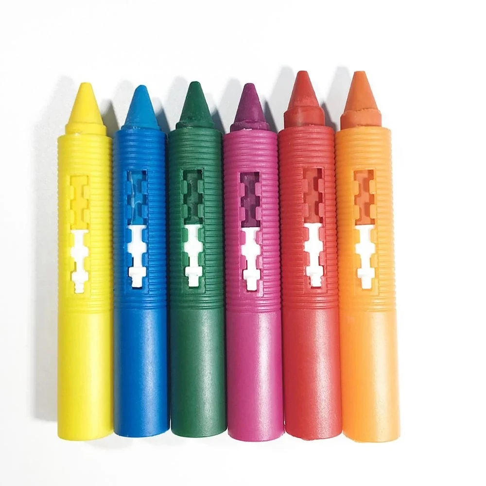 6Pcs Bathroom Crayon Erasable Graffiti Toy Washable Doodle Pen for Baby Kids Bathing Toy Crayons