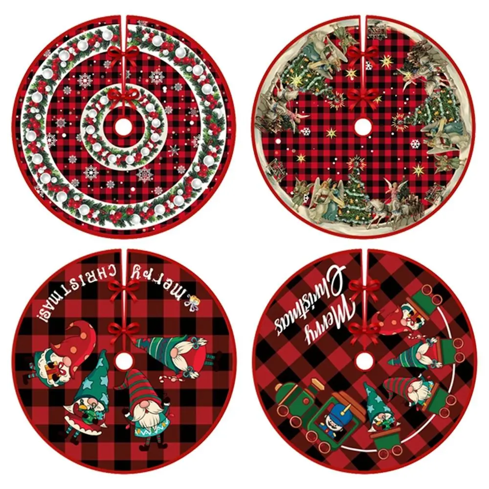 Party Decor Christmas Tree Skirt Merry Christmas Snowman Santa Elk Outdoor Blanket Tree Accessories Happy New Year