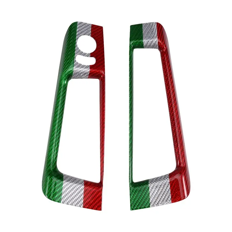 

N26R-Carbon Fiber Sticker Trim For Car Rearview Mirror Adjustment Switch For Fiat 500 Abarth 595 695 2012-2024 RHD