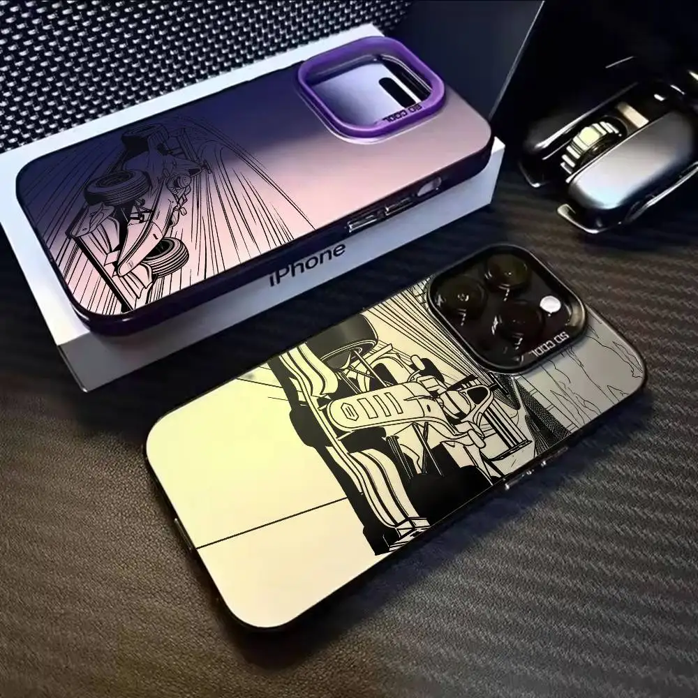 

Formula racing car Phone Case For iPhone 17,16,15,14,13,12,11,Mini,Pro,E,MAX White Matte Shockproof Cover