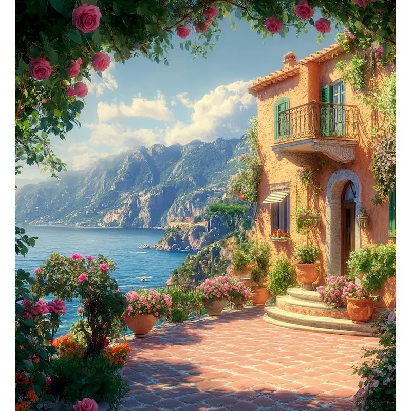 

GATYZTORY Diamond Embroidery Town 5D Full Square Diamond Painting Mosaic Landscape Cross Stitch Scenic Decor For Home Diy Gift