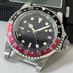 Multicolor circle GMT Men's, one-way bezel Waterproof Luxury Men's 39.5mm domed glass Mechanical Clock Dive NH34 Automatic watch