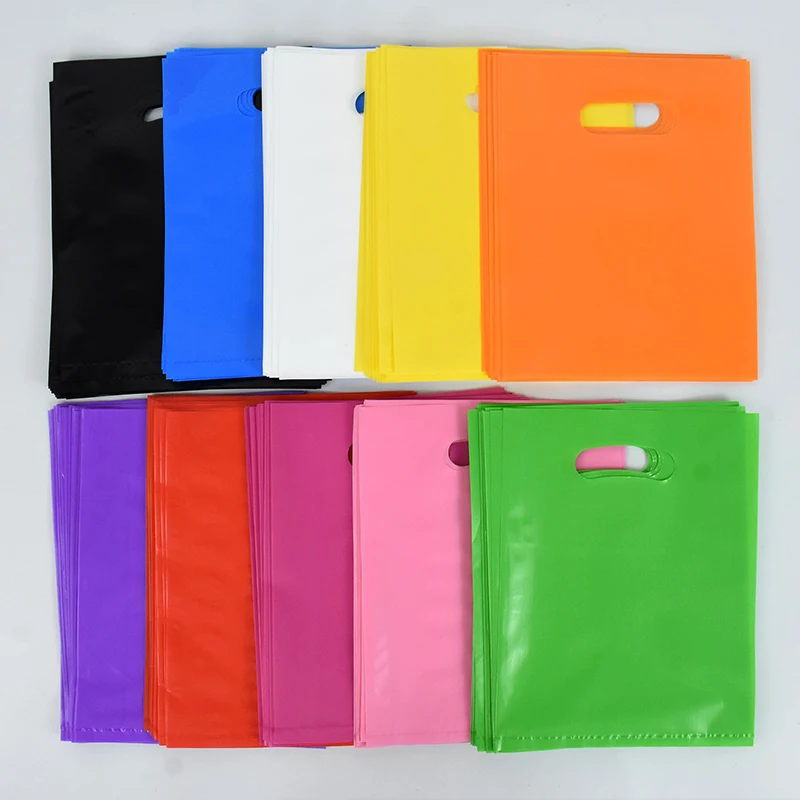 

10/20pcs Birthday Party Gift Bags Multicolor Plastic Biscuit Snack Candy Packing Bag Wedding Festival Party Favor Decor Supplies