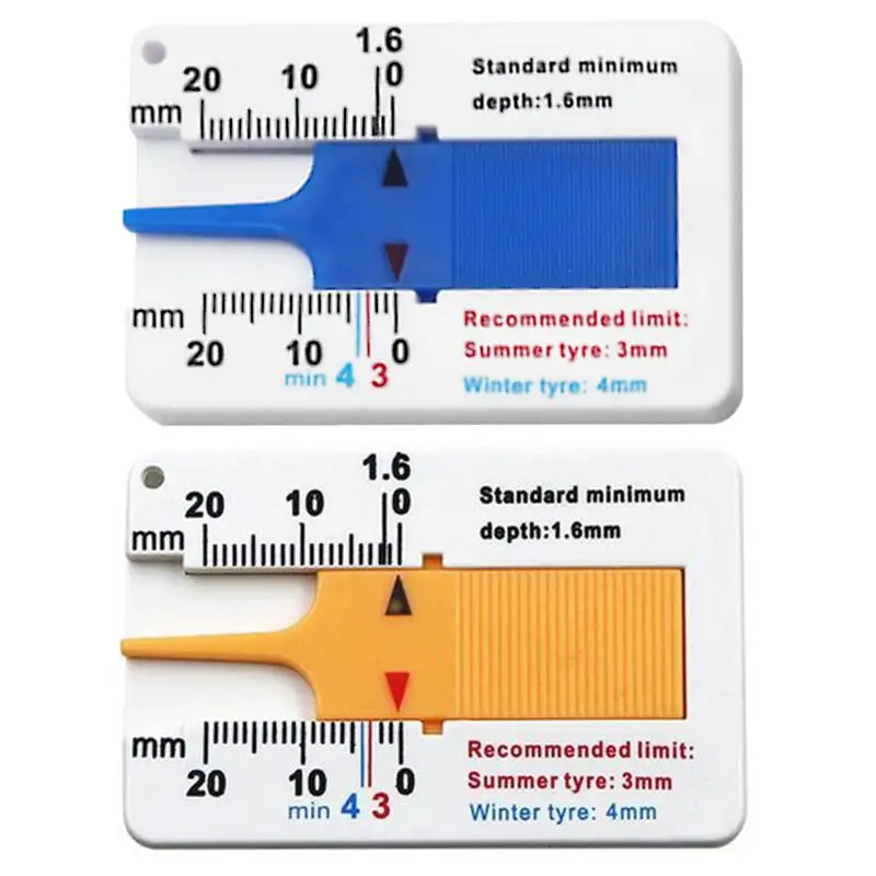 Car Tire Tread Gauge Tire Caliper Measuring Tool 0 to 20mm Depth Gauge Caliper Automotive Tire Thickness Measuring Repair Tool