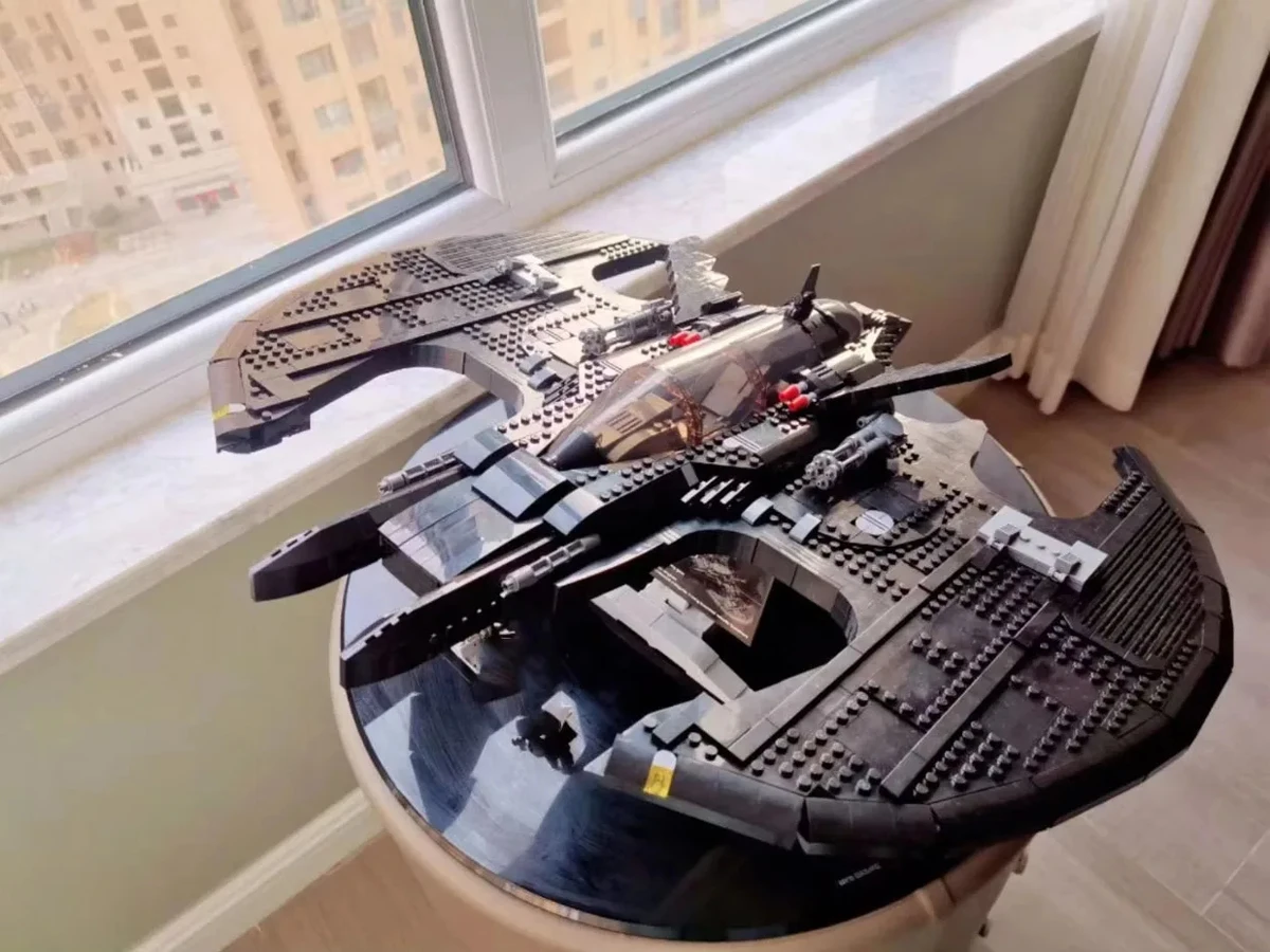 

Black fighter, large fighter, flying machine, toy model, l, difficult assembling building blocks, gift toys for boys