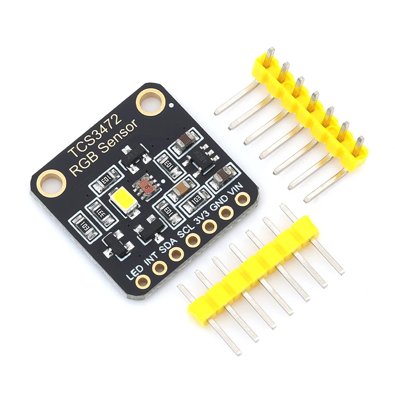 Filtro de bloqueo IR de baja potencia TCS34725, Sensor de Color de luz RGB, Kit Diy de reconocimiento, placa PCB electrónica programable para Arduino