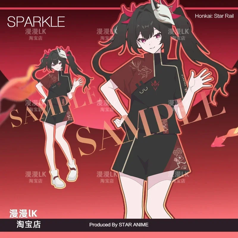 Honkai: Star Rail Sparkle Game Cosplay Women Girl Summer JK Uniform Short Sleeved Top Shorts Tie Shirt Suit Anime Costume