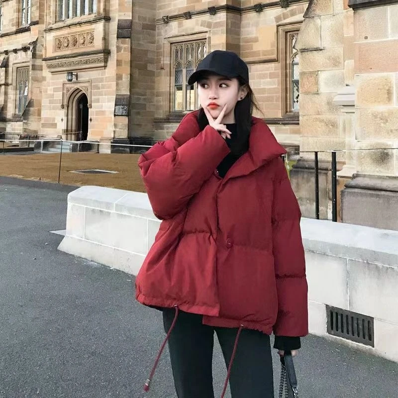Manteau court en duvet pour femme, veste bouffante ample de Style coréen, isolé thermique, vêtements d'extérieur à la mode, nouvelle collection hiver 2025