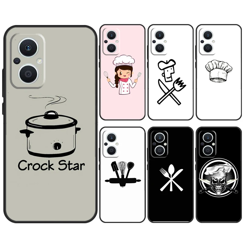 Cooking Chef Case For OPPO Reno 10 8 Pro 4Z 5Z 8T 4 5 6 7 Lite OPPO Find X3 X6 Pro X2 Neo X5 Lite Cover