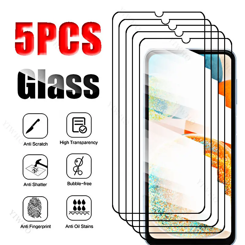 5PCS Protective Glass for Samsung A 73 53 23 33 13 4G 5G Screen Protector on For Samsung Galaxy A23 A33 A53 A73 Tempered Glass