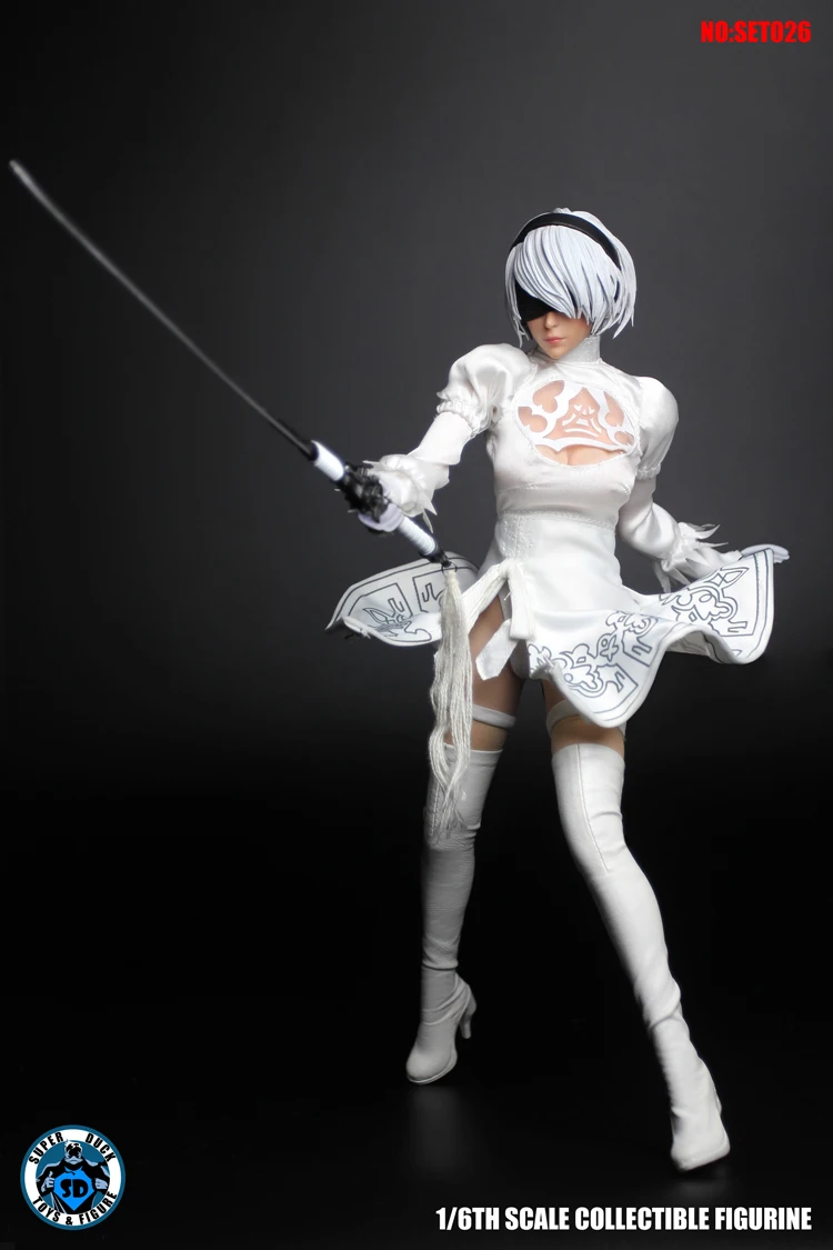 

SUPER DUCK SET026 1/6 Neil Mechanical Era Sister 2B Head Carving Clothing Set Fit 12'' Action Figure S04b Body In Stock