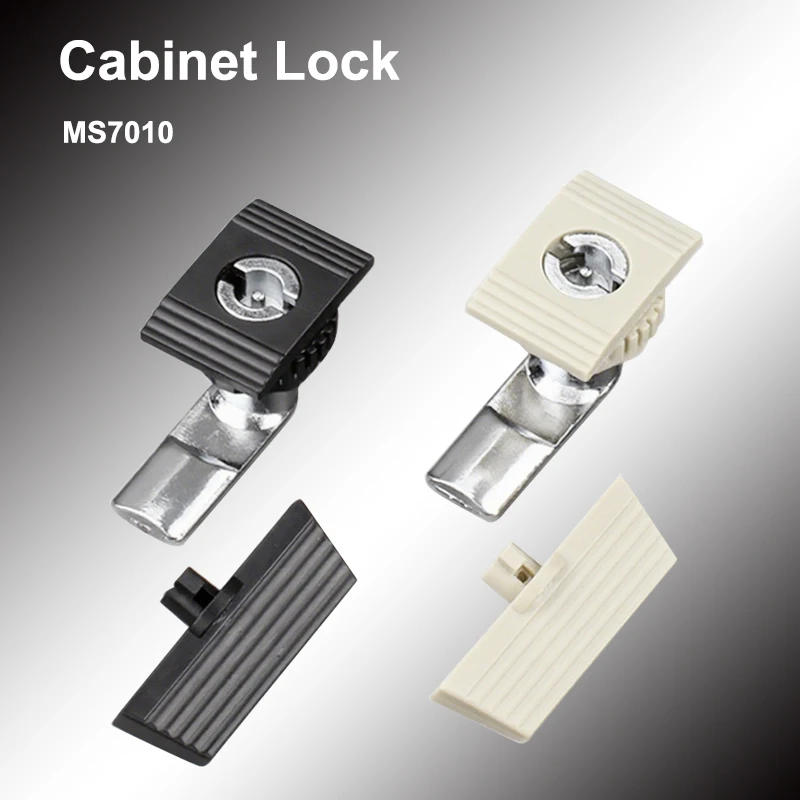 MS7010 Square Tongue Cylindrical Plastic Cabinet Lock For Distribution Box Accessory Electrical Control Switchgear