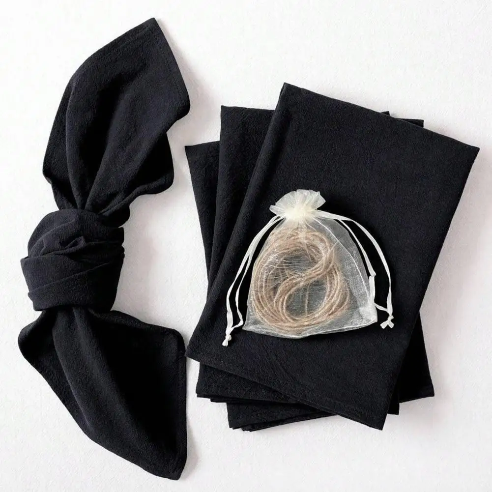 Elegant Reusable Fabric Napkin Solid Color Cloth Napkin Washable Farmhouse Napkin for Wedding Baby Shower Dining Table Decor