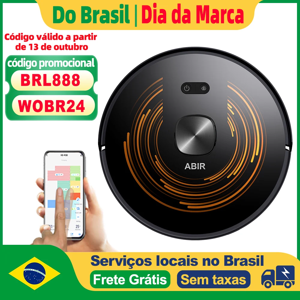 Robot Vacuum Cleaner ABIR X9,Dual Lidar,6500pa Suction,UV Cleaning, Multi-Floor Map,APP Restricted Area,Smart Home Wet Dry Mop