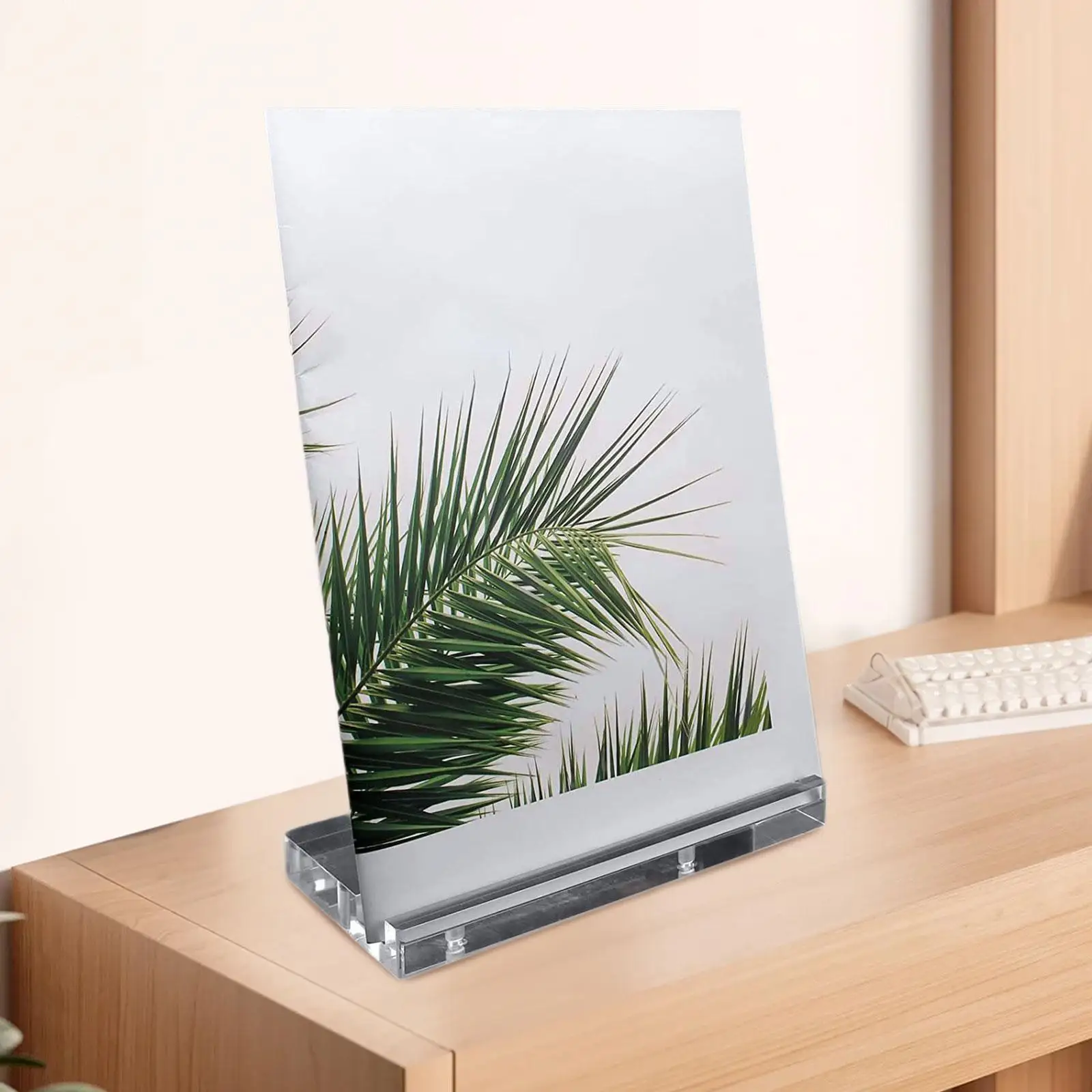 Clear Acrylic Book Stand Desktop Display Easel Collector Stand Artwork Storage Rack for Photos Books Notebooks Menus Postcard