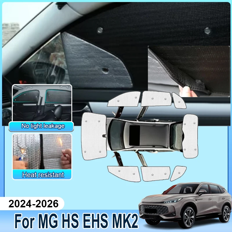 

Sunshade For MG HS EHS MK2 2024 2025 2026 Auto Full Coverages Window Retractable Shade Curtain Cover UV Protection Accessories