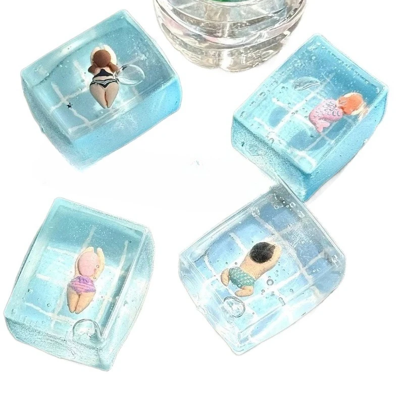 1pc Schwimmen Pool Squeeze Spielzeug Maltose Stress Relief Langsam Rebound Zappeln Spielzeug Mochi Squishy Stressabbau Spielzeug Antistress