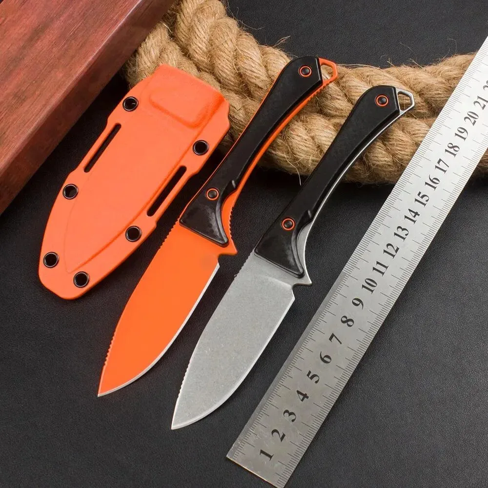 

15201 Fixed Blade Knife Nylon Fiber Handle D2 Blade Outdoor Hunting EDC Tool with Sheath 2 Colors Available