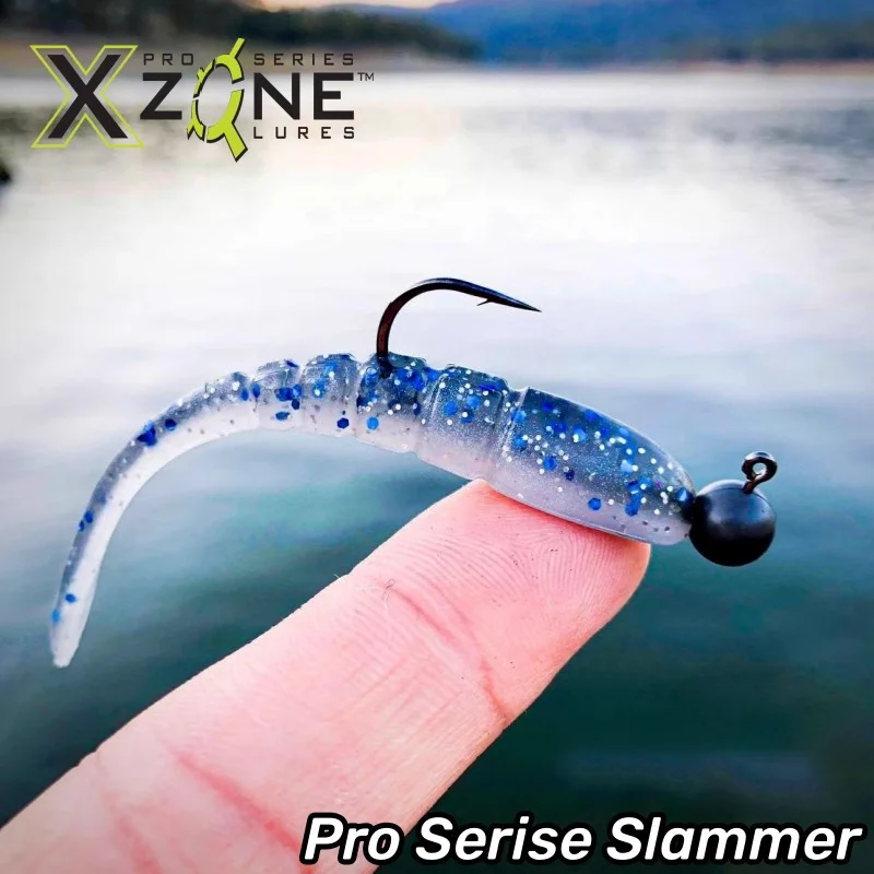 XZONE 10Pcs/Bag 3.2inch 8.2cm Slow Sinking Finesse Slammer Soft Bait For DROP SHOT RIG/TEXAS RIG/ NED RIG