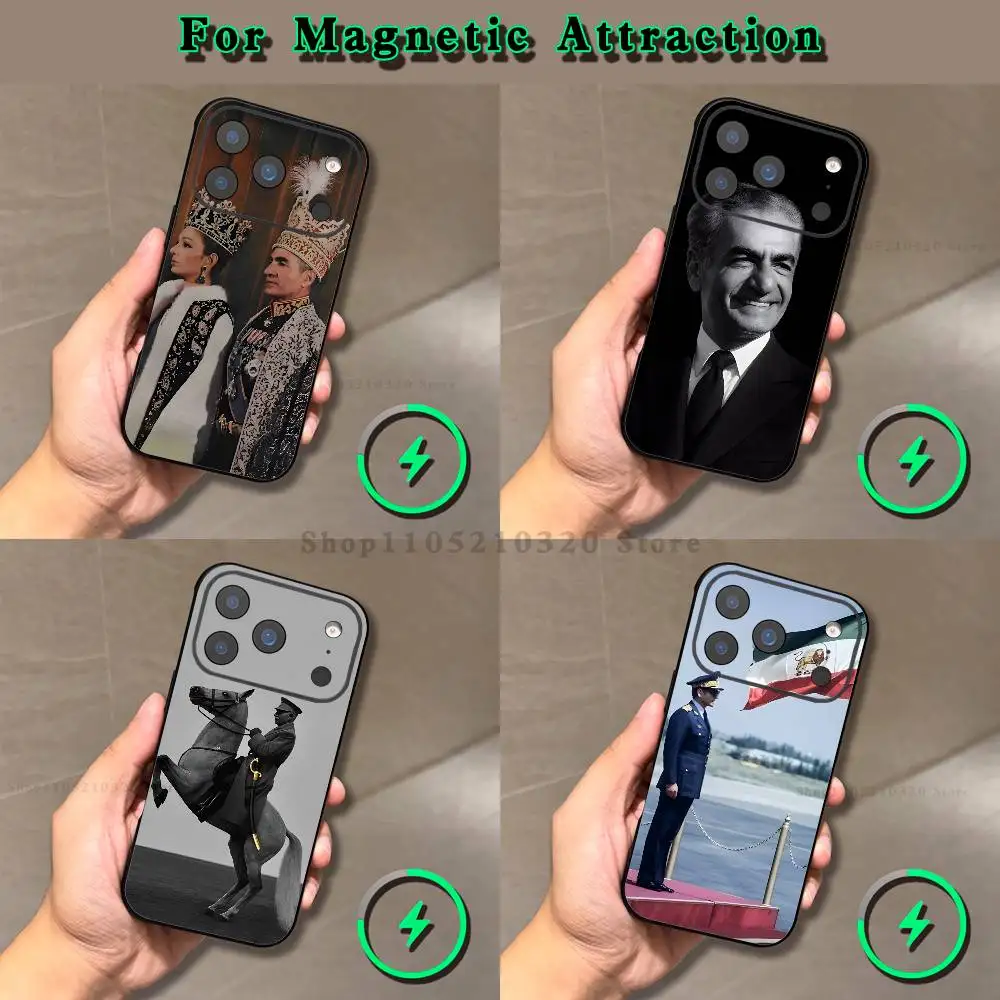

Mohammad R-Reza Pahlavi Iran Phone Case For iPhone 17,16,15,14,13,12,11,Pro,Max,Plus,E,Air,Mini Magnetic Magsafe Frosted