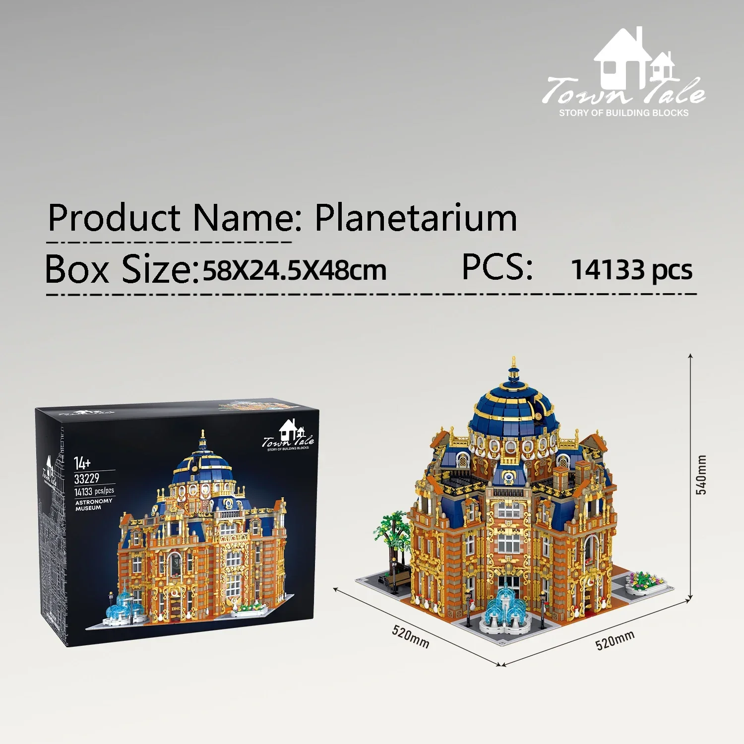 Kreative Stadt Street View Bausteine Set MOC Royal Planetarium Modelle Ziegel Desktop Dekoration Diy Spielzeug Für Erwachsene Geschenke