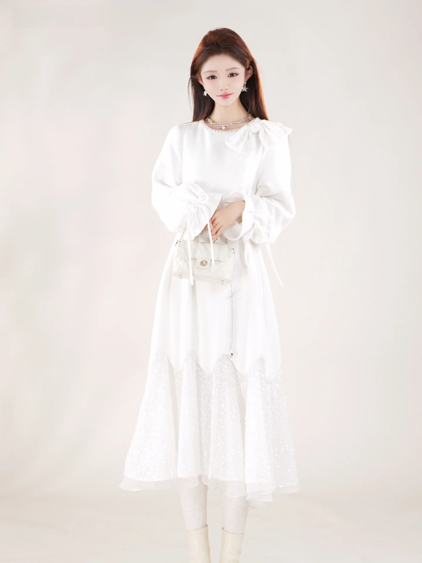 

Annelily Dry Casual High-End Lightweight Luxury Dr Faionable Versatile Spring New Arrival Princ A-Line Skirt