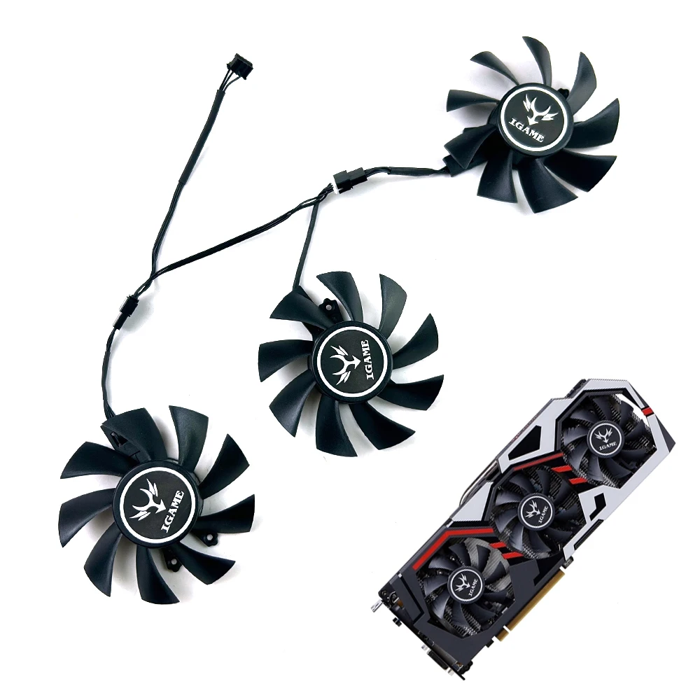NEW 75MM 4PIN GTX1060 GPU Cooler Graphics Fan For Colorful iGame GTX 1060 GTX 1070Ti GTX 1080 GTX 1050 RX2060 Video Card Fans
