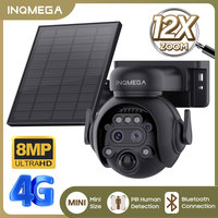 INQMEGA 8MP Solar Powered Camera 4G / WIFI Solar Camera with SIM Card Solar Panel  Security PIR Human Detection Kamera