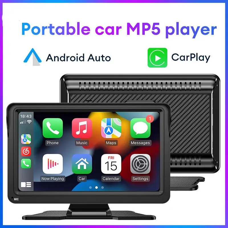

Портативный автомобильный Mp5-плеер CarPlay Навигация Портативный Smart HD Мультимедийный автомобильный подключение 7-дюймовый дисплей