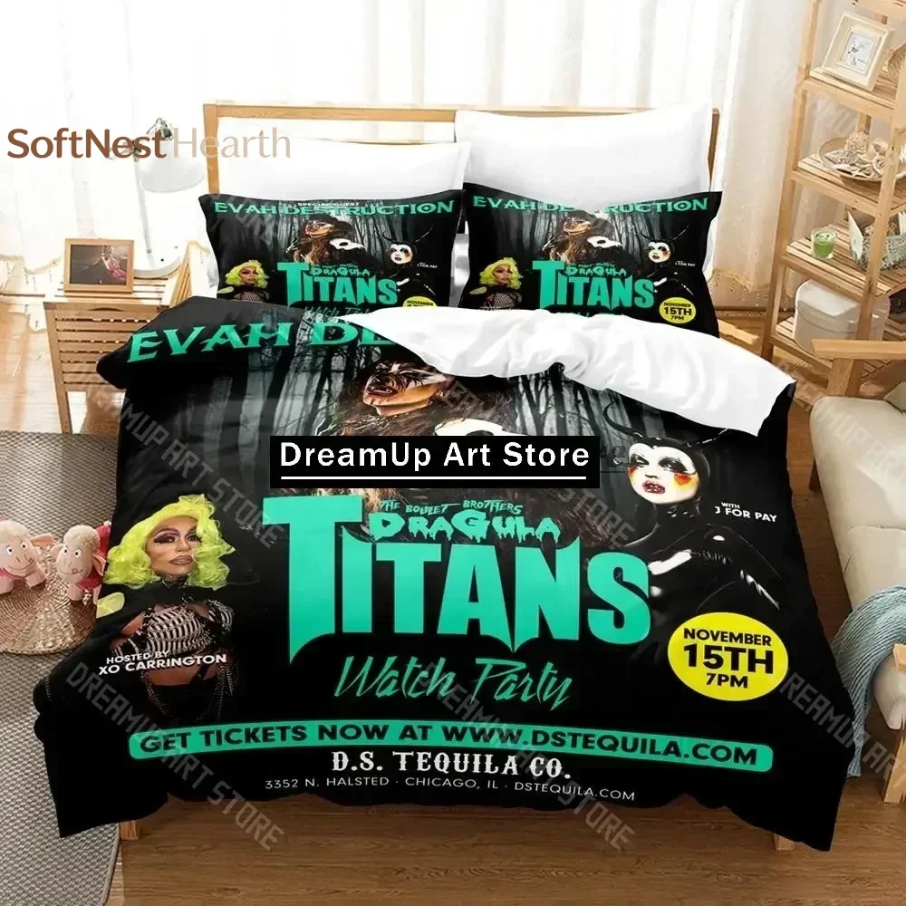 2026 3D Print Boulet Brothers Dragula Titans Bedding Set Single Twin Full Queen King Size Bed Set Aldult Kid Bedroom Duvetcover