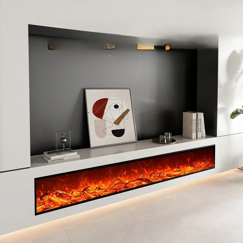 2026Fireplace Simulated Flame European-style Embedded Living Room Decorative Cabinet Household Instant Heater Background Wall