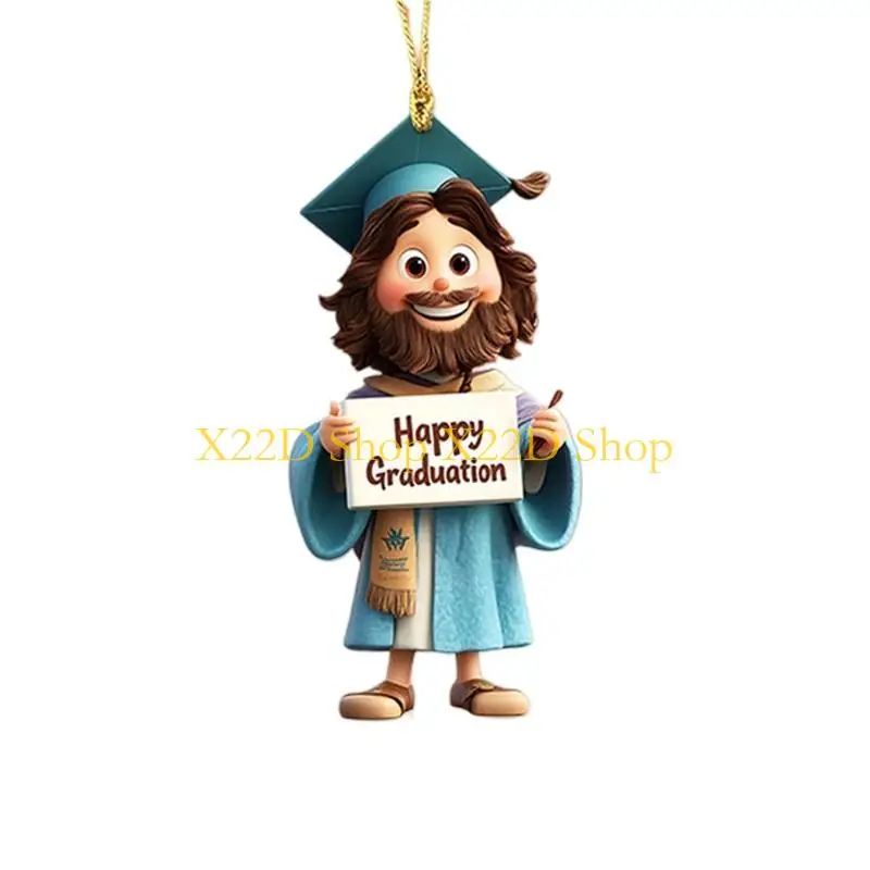 X22D 2D Acrylic Symbolic Graduate Keychain Souvenir for High School College Decors