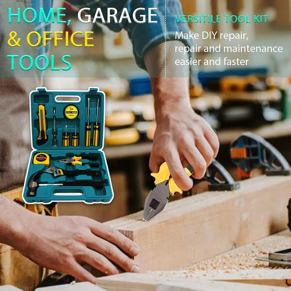 12-Piece Home Tool Set With Case DIY Tool Box For Beginners Furniture Assembly And Daily Repair New Home Housewarming Gift Idea