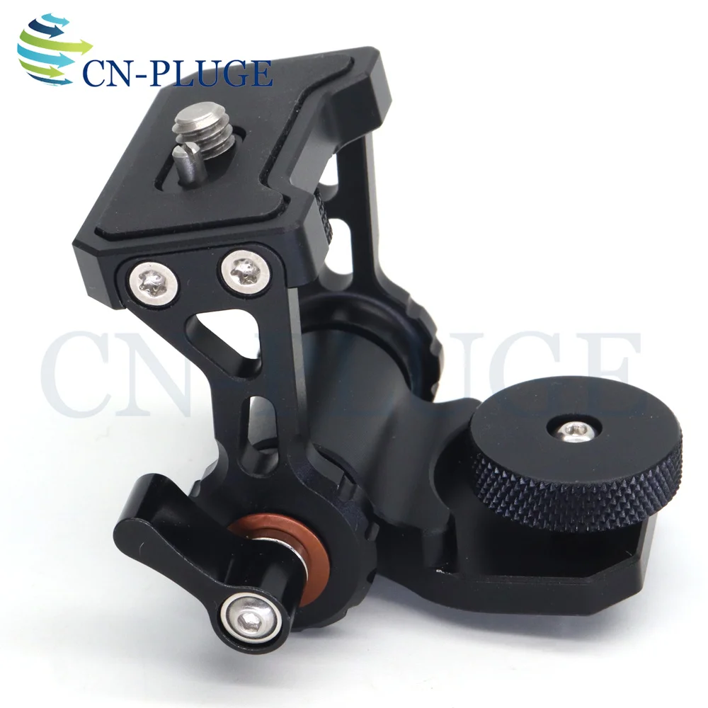 Monitor Cold Shoe Holder, Camera Monitor Gimbal Holder, 360 ° Tilt Adjustment, Compatible With Camera Field Monitors