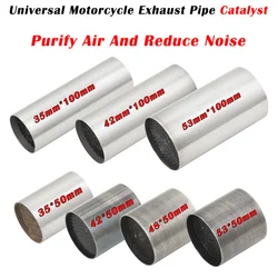 Universal 35Mm 42Mm 48Mm 53Mm Motorfiets Voor Midden Pijp Katalysator Db Killer Moto Uitlaat Demper noise Sound Stilte