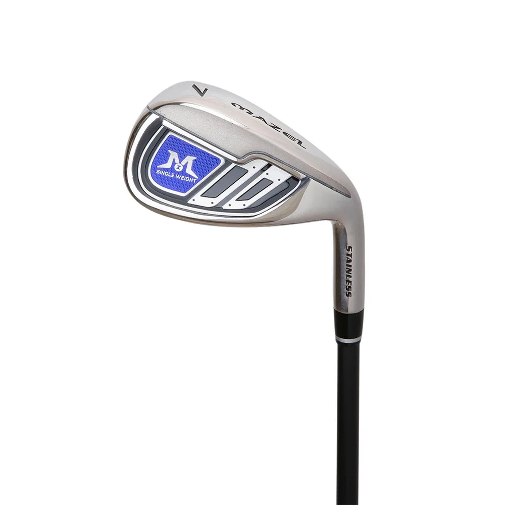 مجموعة كاملة من نوادي الجولف ذات اليد اليمنى من MAZEL للرجال 4-SW (9 قطع)، مجموعة حديد جولف مرنة عادية بطول واحد