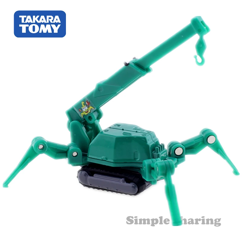 Takara Tomy Tomica No.63 Maeda Seisakusho Mini Crawler Crane Mould Diecast Miniature Car Baby Toys Magic Crane Model Kit