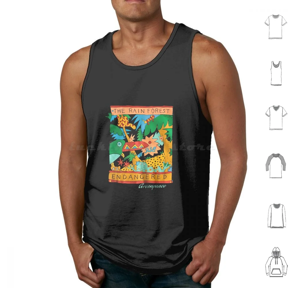 The Rain Forest Endangered Tank Tops Print Cotton Endangered Greenpeace Endangered Rain Forest The Rain Forest