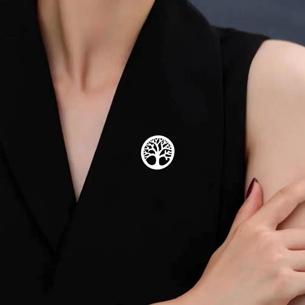 Durable Decorative Pin Hollow Tree Brooch Pin for Women Zinc Alloy Accessory for Dress Coat Shawl Elegant Gift for Mother