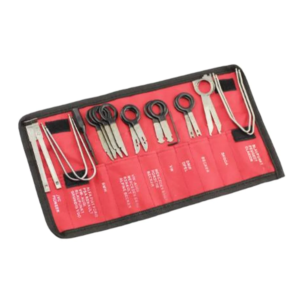 20PCS Car for Audio Removal Tool Kit for Dashboard Door Panel Center Console Dismantling with 202 Stainless Steel Tools