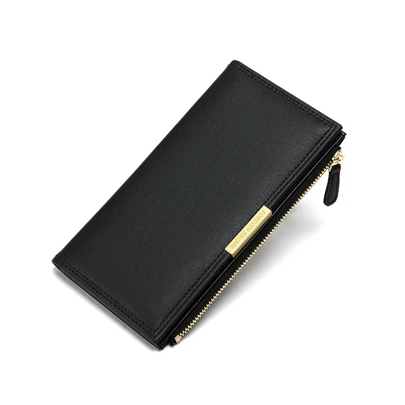 Hot Korean Version of Large Capacity Clutch Bag Cross-border Pu Purse Ladies Simple Japanese and Korean Multi-card Long