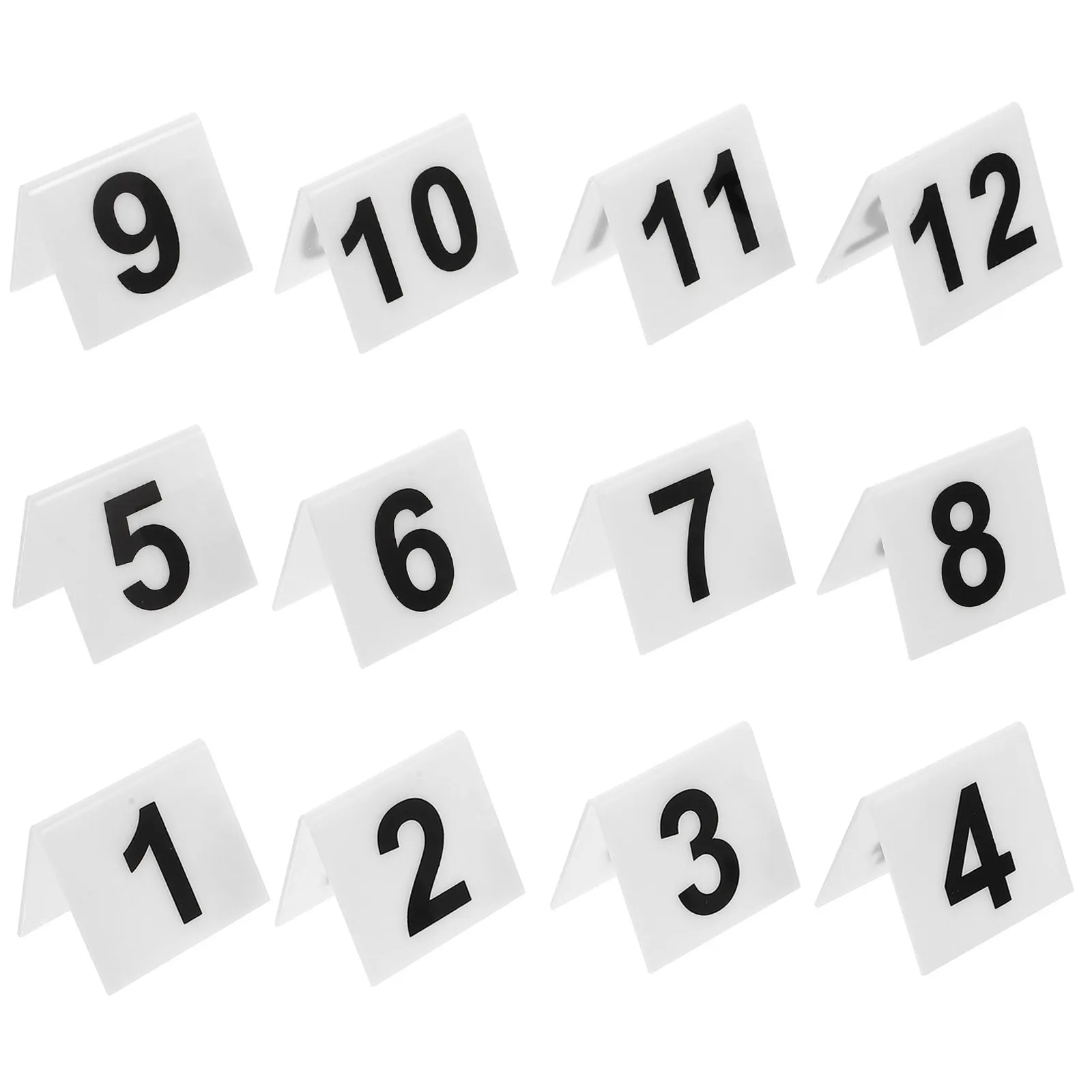 12Pcs Acrylic Kill Number Markers Double Sided Reusable Table Numbers Detective Game Party Scene Evidence