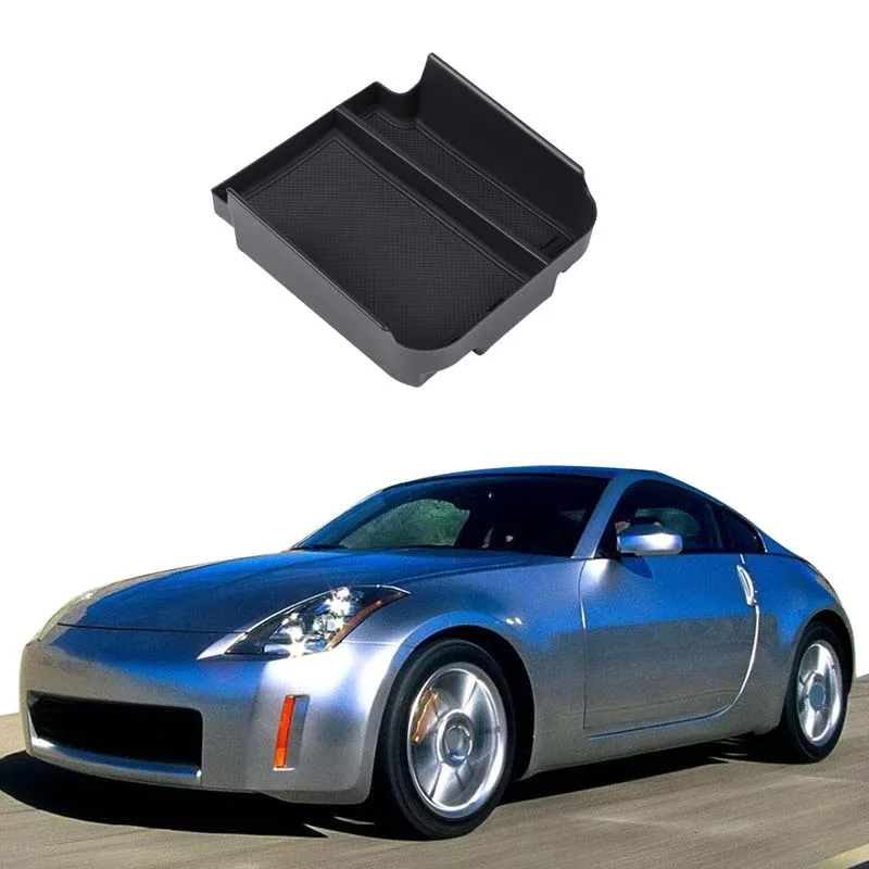 

1Pcs ABS black For Nissan 350Z 2003-2006 car center console armrest box storage box car interior modification accessories