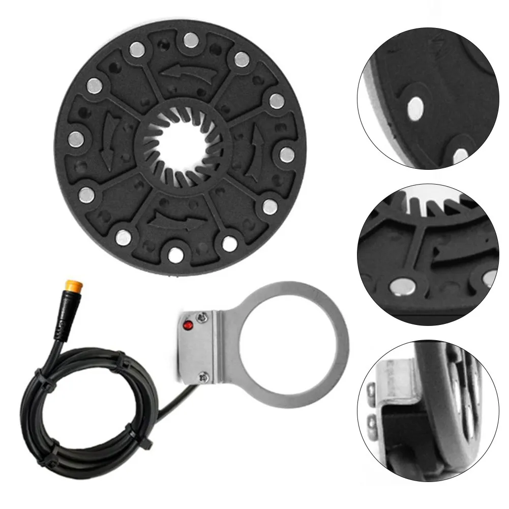 /12 /Magnetic /Electric Power Assist Sensor Waterproof Connector Sensitivity For 36V 48V E-Bike Left Side Installation Cycling